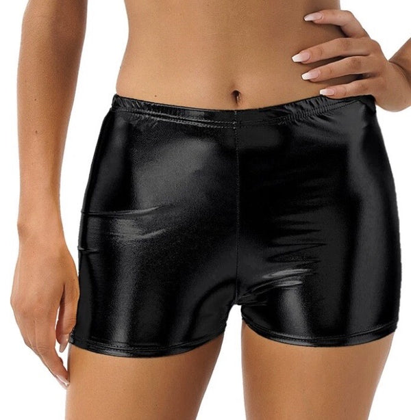 Adult Metallic Black Shorts